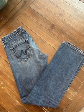 AG Classic Blue Denim Jeans with Back Pocket Stitch